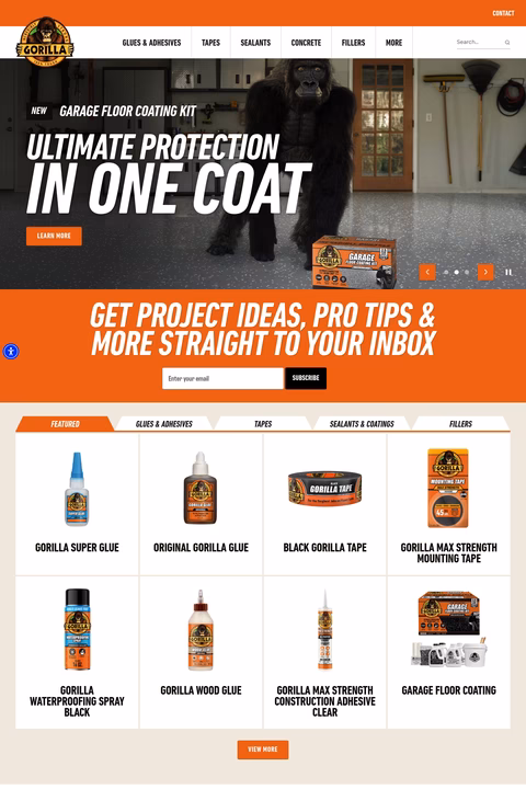 Gorilla-Glue Homepage 1440px