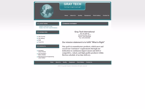 Gray-Tech-International Homepage 1440px