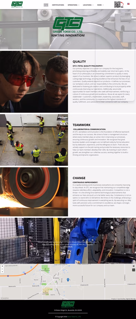 Green-Tokai-Company Homepage 1440px