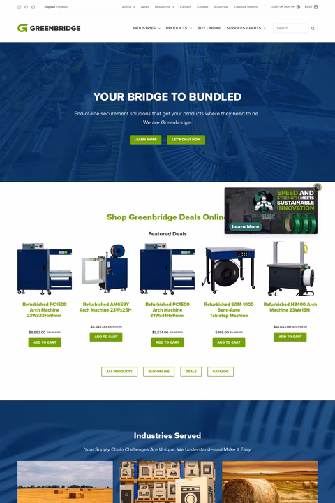 Greenbridge Homepage 1440px