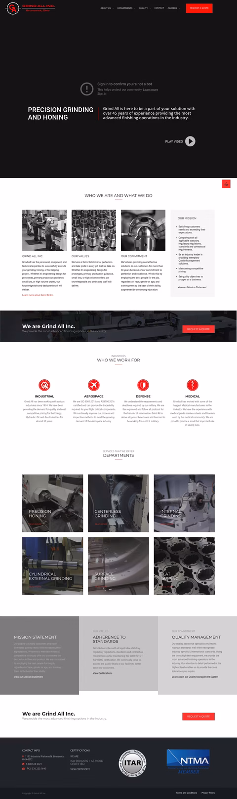 Grind-All Homepage 1440px