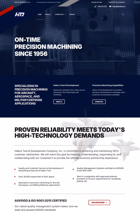 Habco-Tool-Development-Company Homepage 1440px