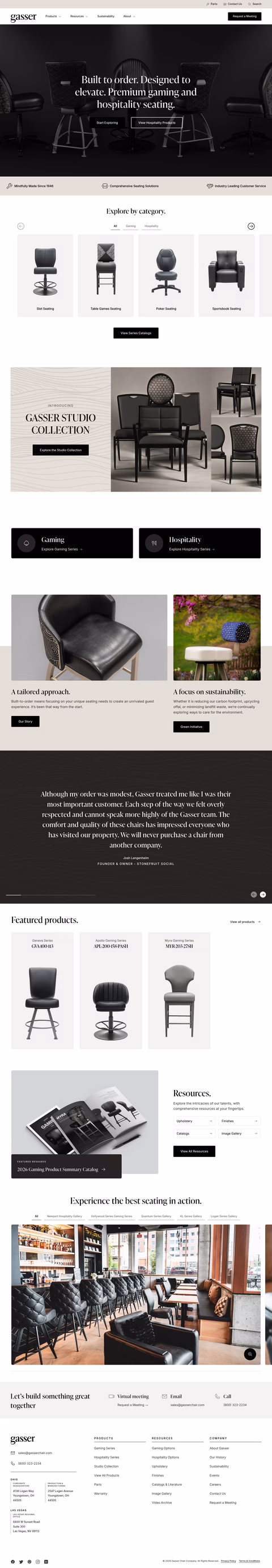 Gasser-Chair-Company Homepage 1440px