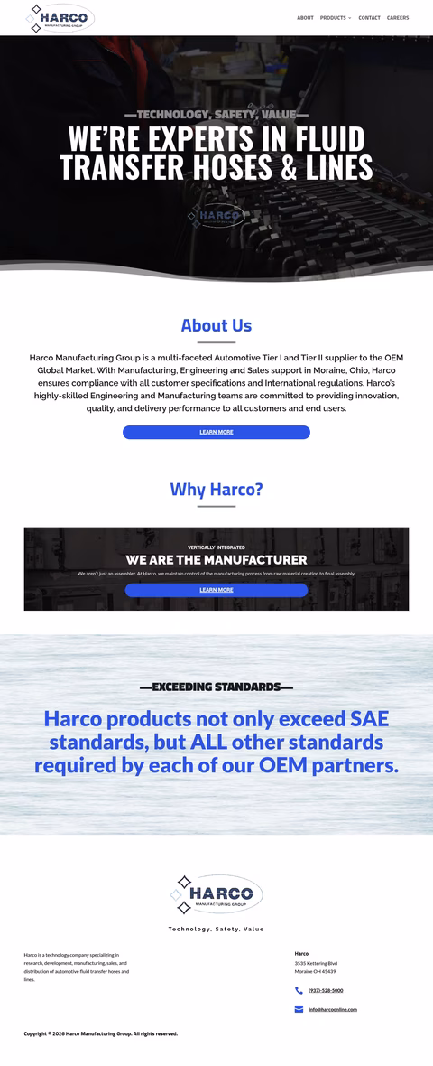Harco-Manufacturing-Group Homepage 1440px
