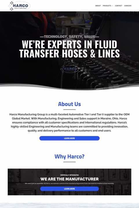Harco-Manufacturing-Group Homepage 1440px