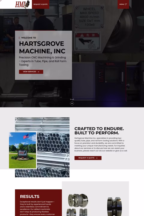 Hartsgrove-Machine-Inc Homepage 1440px