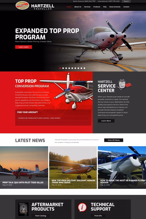 Hartzell-Propeller Homepage 1440px