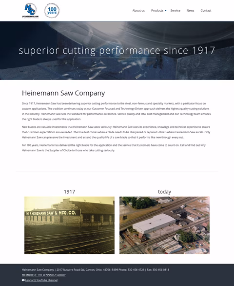 Heinemann-Saw-Company Homepage 1440px