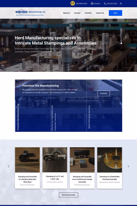 Herd-Manufacturing Homepage 1440px