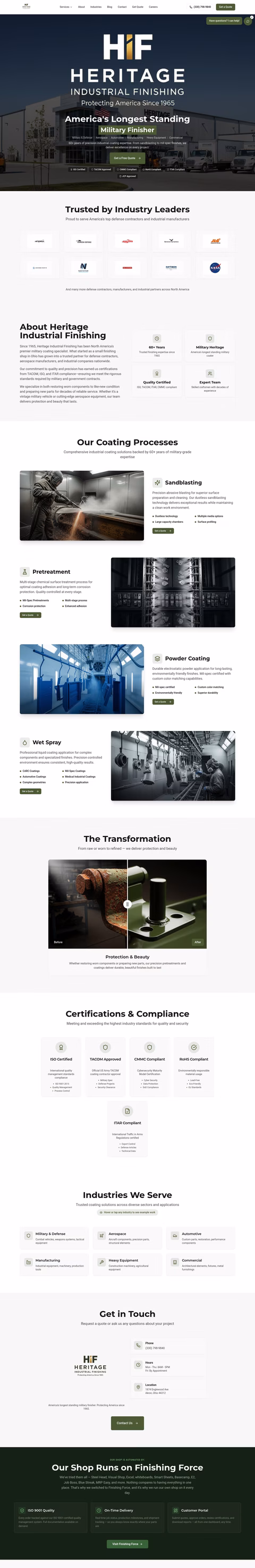 Heritage-Industrial-Finishing Homepage 1440px