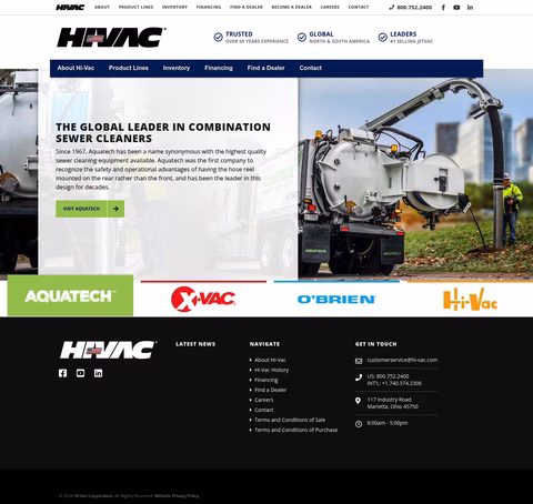 Hi-Vac-Corporation Homepage 1440px