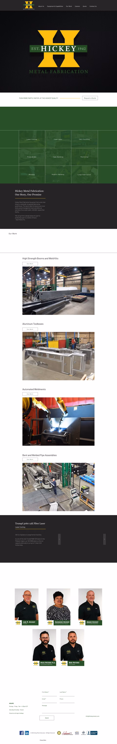 Hickey-Metal-Fabrication Homepage 1440px