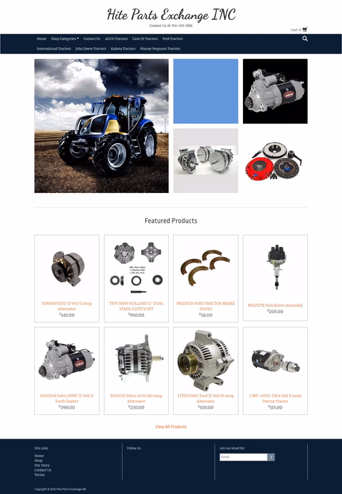Hite-Parts-Exchange Homepage 1440px