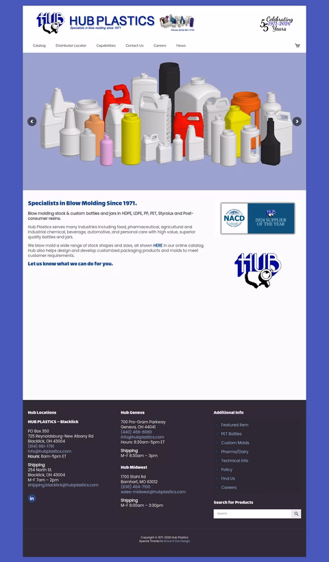 Hub-Plastics Homepage 1440px