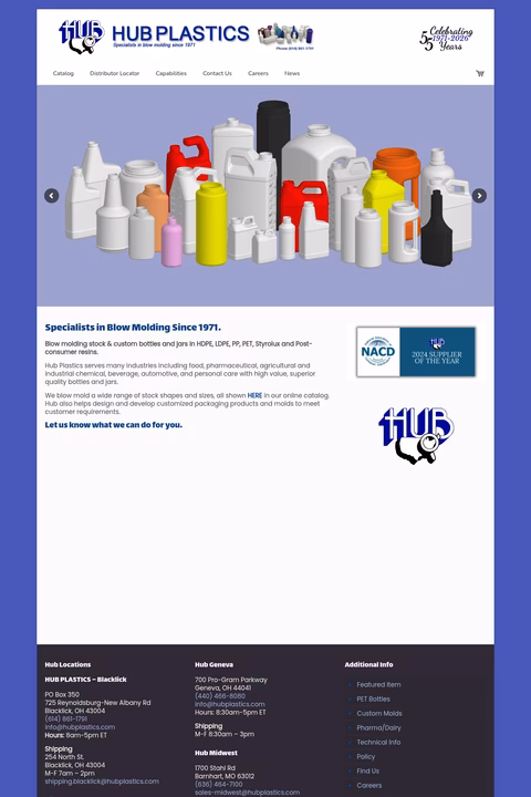 Hub-Plastics Homepage 1440px