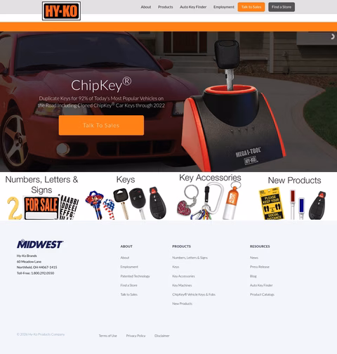 Hy-Ko-Products-Company Homepage 1440px