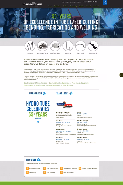 Hydro-Tube-Enterprises Homepage 1440px