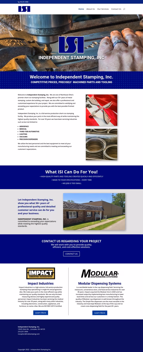 Independent-Stamping Homepage 1440px