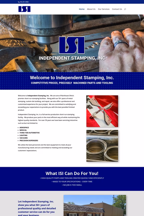 Independent-Stamping Homepage 1440px