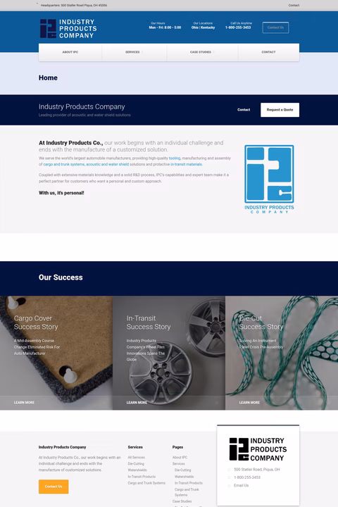 Industry-Products-Company Homepage 1440px