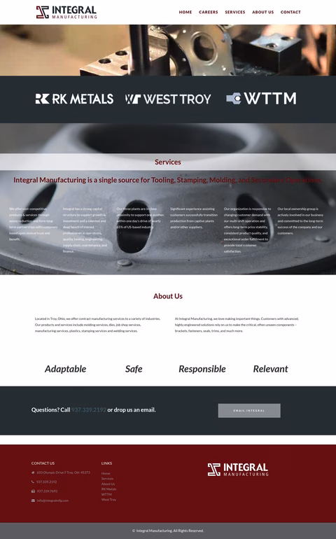 Integral-Manufacturing Homepage 1440px