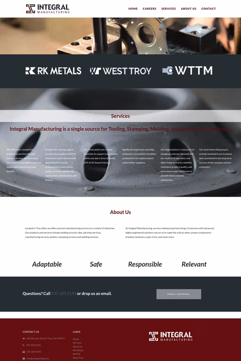Integral-Manufacturing Homepage 1440px