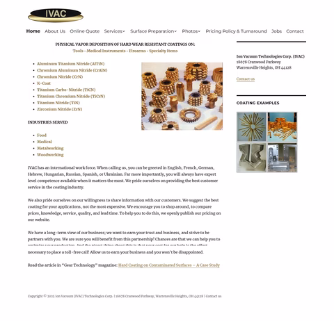 Ion-Vacuum-Technologies Homepage 1440px