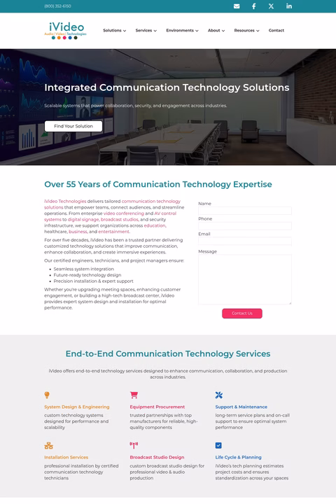 Ivideo-Technologies Homepage 1440px