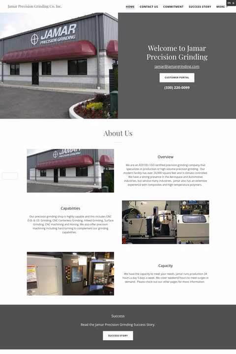 Jamar-Precision-Grinding Homepage 1440px