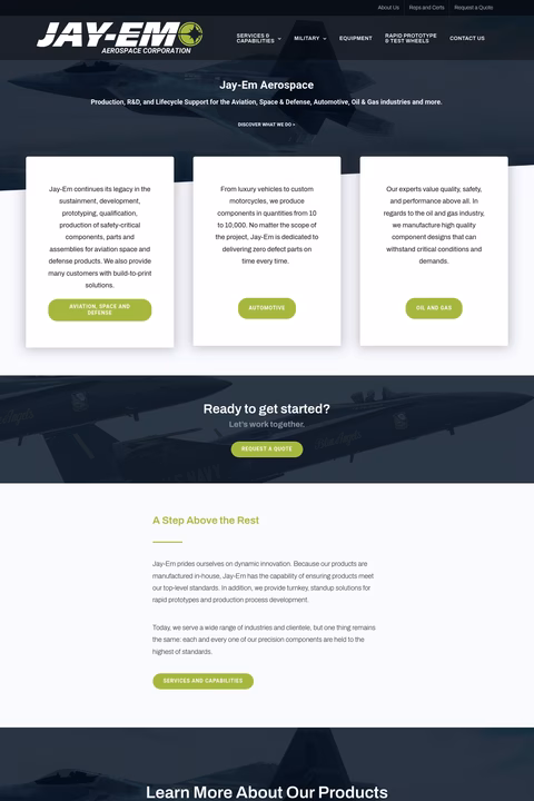 Jay-Em-Aerospace Homepage 1440px