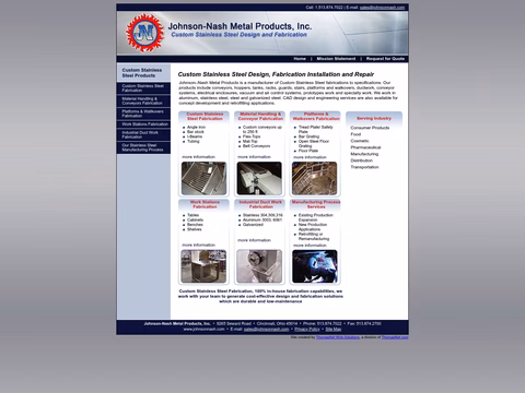 Johnson-Nash-Metal-Products Homepage 1440px