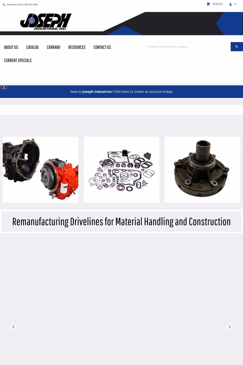 Joseph-Industries Homepage 1440px