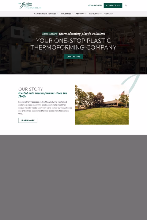 Joslyn-Manufacturing Homepage 1440px