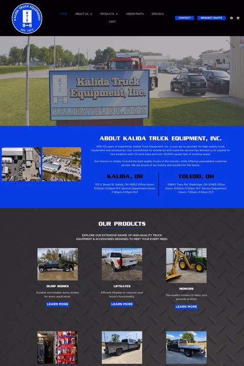 Kalida-Truck-Equipment Homepage 1440px