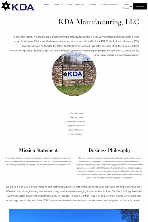 Kda-Manufacturing Homepage 1440px