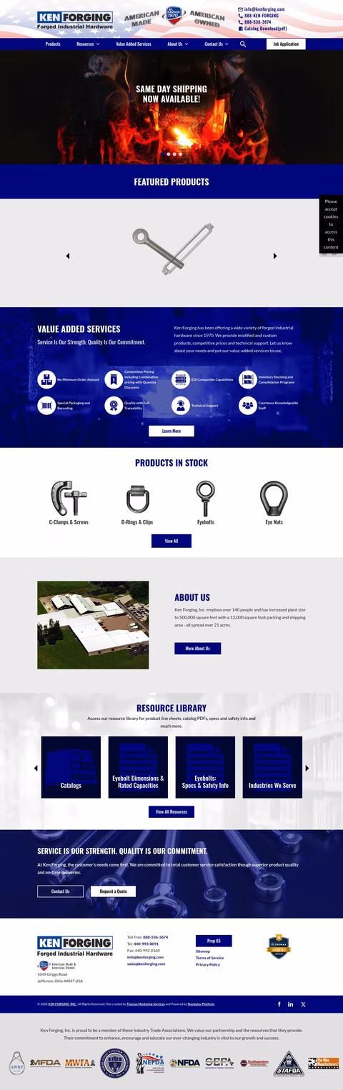 Ken-Forging Homepage 1440px