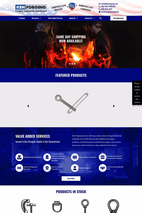 Ken-Forging Homepage 1440px