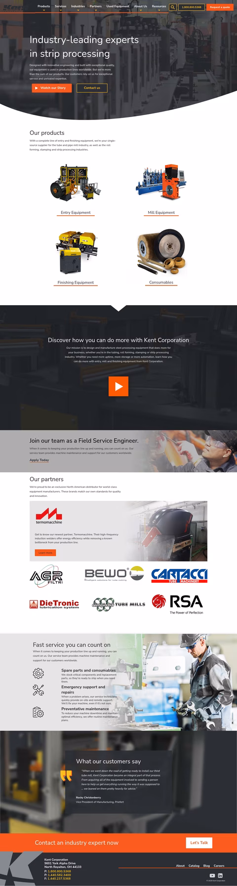 Kent-Corporation Homepage 1440px