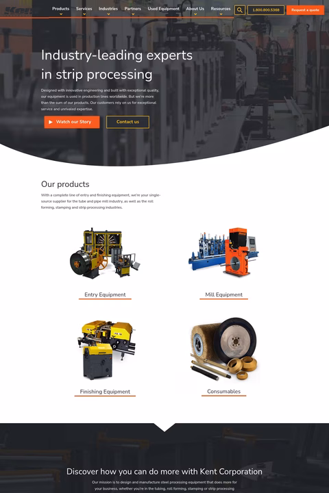 Kent-Corporation Homepage 1440px