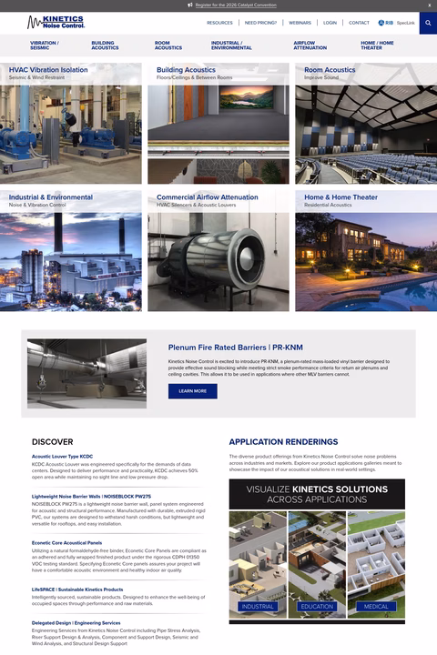 Kinetics-Noise-Control Homepage 1440px