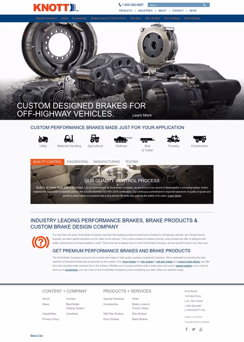 Knott-Brake-Company Homepage 1440px