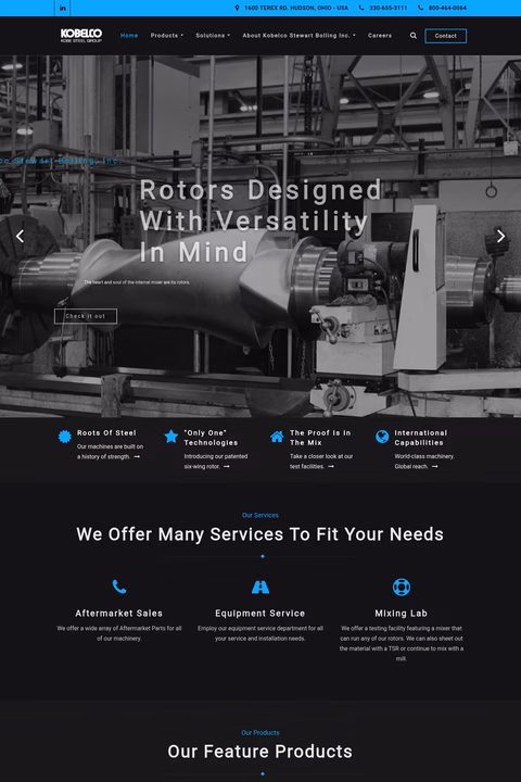 Kobelco-Stewart-Bolling Homepage 1440px