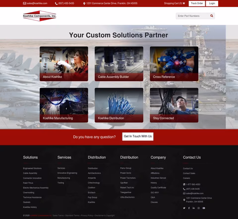 Koehlke-Components Homepage 1440px