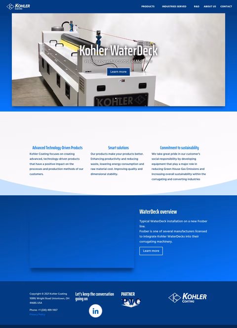 Kohler-Coating Homepage 1440px
