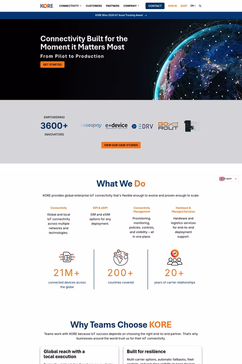 Kore-Wireless Homepage 1440px