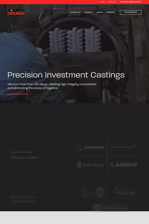 Kovatch-Castings Homepage 1440px