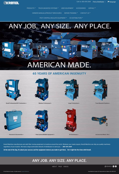 Krendl-Machine-Company Homepage 1440px