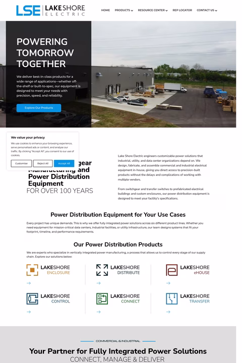 Lake-Shore-Electric Homepage 1440px