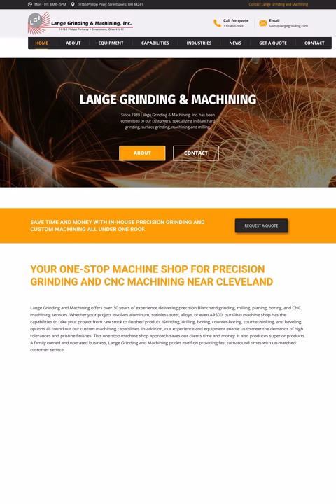 Lange-Grinding-Machining Homepage 1440px