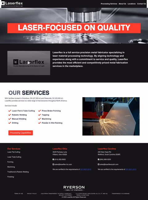 Laserflex Homepage 1440px